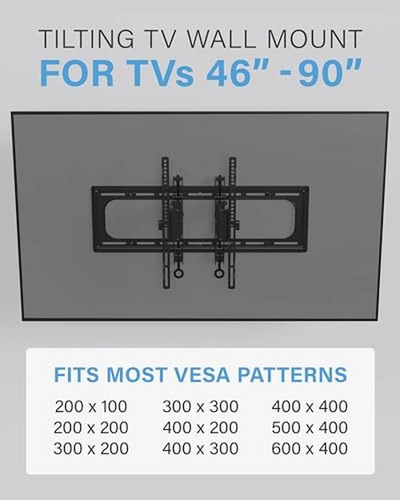 Soporte De Pared Inclinable Sanus Para Televisores Grandes D
