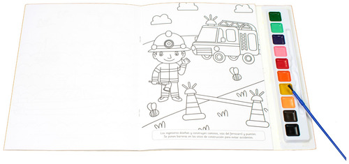 Libro para Colorear: Vehículos al Rescate.: Libro para colorear: Vehículos al rescate, de Varios autores. Editorial Silver Dolphin (en español), tapa blanda en español, 2022