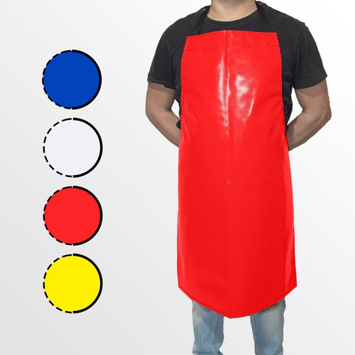Mandil De Lona Kit 15pz Impermeable Delantal Mediano Multius Color Rojo Diseño De La Tela Lona Impermeable