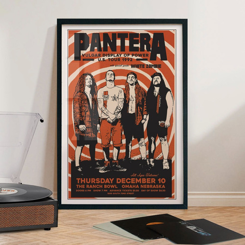 Cuadro 60x40 Rock - Pantera Tour -  Poster