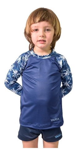 Imagen 5 de 6 de Remera Filtro Uv Niño Palmeras Yakka