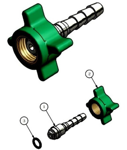 Bico Para Saída De Fluxômetro Para Oxigenoterapia (niple)