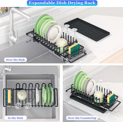 Escurridor De Platos Para Fregadero Con Alfombrilla De Silic