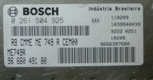 Ecu Computadora Motor Citroen C3 1.6 0261 S04 925 Consulte