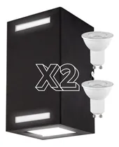 Comprar Aplique Pared Bidireccional Exterior Pack X2 + Lamparas Led