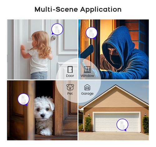 Pgst Sensores De Puertas Y Ventanas Wifi, Tuya App Control