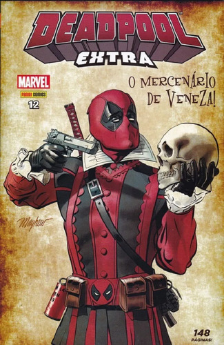 Deadpool Extra: O Mercenário De Veneza, De Marvel Comics. Série Deadpool, Vol. 12. Editora Panini Comics, Capa Mole, Edição Deadpool Extra Em Português, 2018