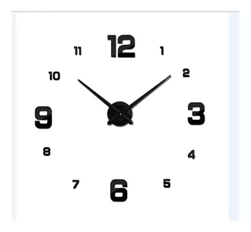 Reloj Pared Adhesivo Decoracion Diseño Moderno Silencioso