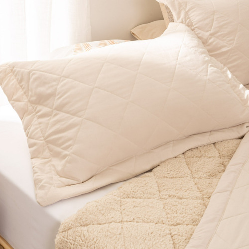 Cubrecama Quilt Chiporro Sherpa 2 Plazas Reversible Colores