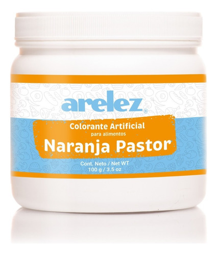 Colorante Comestible En Polvo Naranja Pastor 100 G Arelez