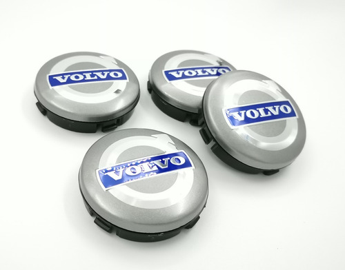 4 Tapas Centro De Rin Volvo C30 C70 S40 S60 S80 V50av70 Gris Gris