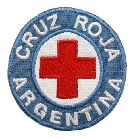 Imagen 1 de 4 de Escudo Parche Bordados Redondo Cruz Roja Argentina