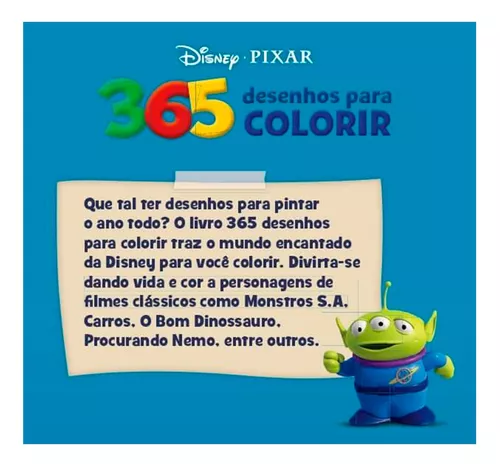 Livro De Pintura Disney Menino - 365 Desenhos Colorir