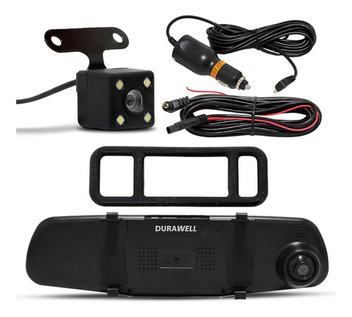 Retrovisor Com Câmera Frontal E Ré Frente 4,3 Full Hd 1080p
