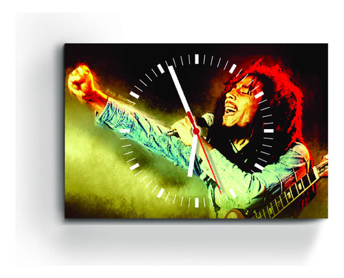 Reloj De Pared Moderno Bob Marley Musica Decoracion Diseño