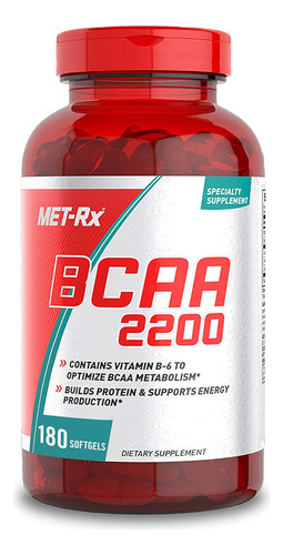 Met-rx Bcaa 2200 Recuperacion Muscular 180 Capsulas