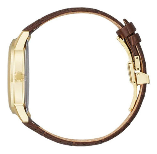 Citizen Rolan Eco-drive Reloj Para Hombre, 40 Mm, Aw0092-07q Correa Marrón Bisel Dorado Fondo Beige