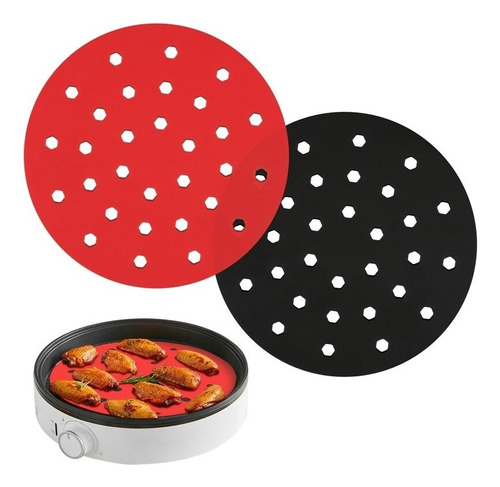 Tapete Para Air Fryer, Freidora De Aire Protector Color Rojo