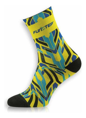 Calcetines Funstep Ciclismo Amarillo/azul Medios M ( 36-39)