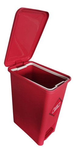 Imagen 7 de 7 de 2 Papeleras 12 Litros Pedal Cuadrada Con Sujetador De Bolsa