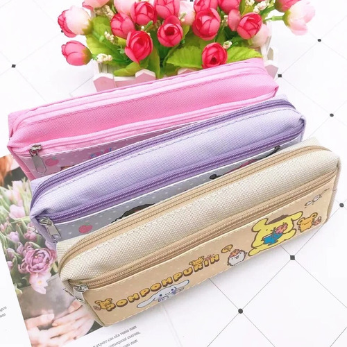 Estuche De Lápices Doble Pompompurin Sanrio Kawaii Kitty