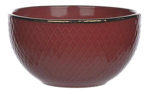 Kit De 6 Bowl 300ml Cerâmica Vermelho 14cm - Florarte