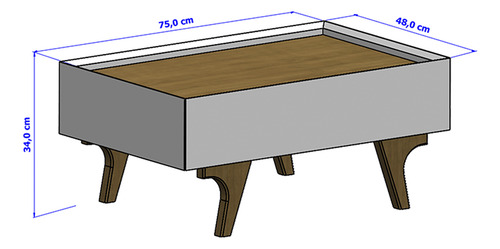 Mesa De Centro Sena Blanco Invierno