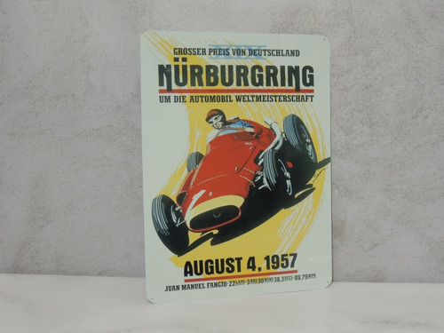 Chapa Vintage 15x20 Nurburgring Alfa Romeo Grand Prix Poster