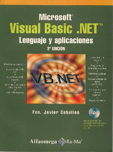 Libro Visual Basic .net Lenguaje Y Aplicaciones 2 Ed Cd De F