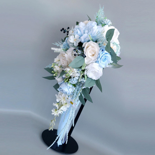 Para Ramo De Boda, Flores Artificiales Rosas, Decoración,