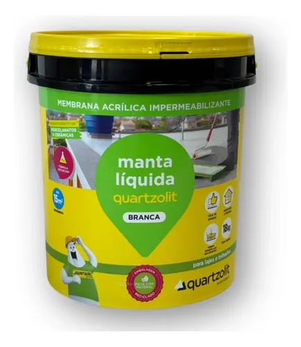 Impermeabilizante manta líquida branca Quartzolit 18kg