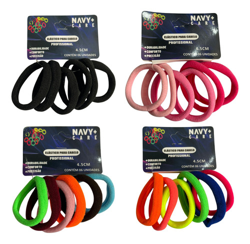 Kit 36 Xuxinhas De Cabelo Elastico De Meia Medio Confortavel Cor Preto