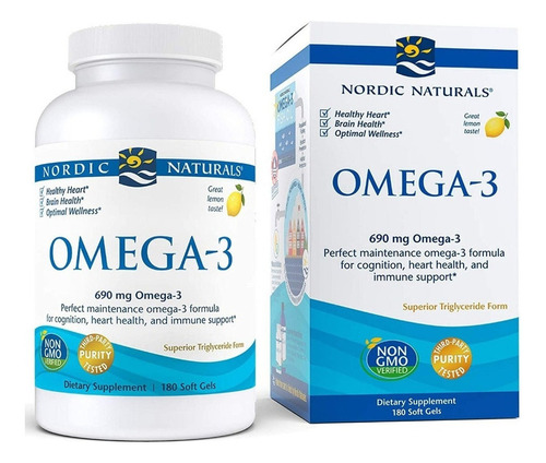 Suplemento De Omega-3 De Limon De Nordic Naturals  180 Tab