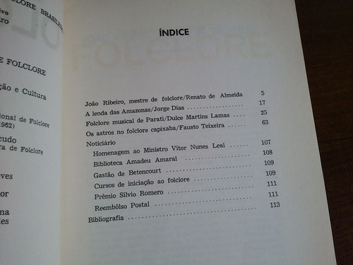 Imagen 2 de 2 de Revista Brasileira De Flolclore Año Ii 1962 En Portugués