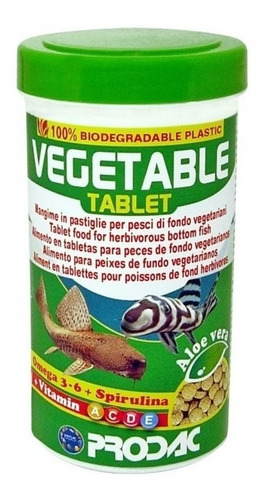 Alimento Peces Fondo Prodac Vegetable Hervíboros 50ml 30gr 