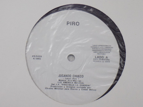 Piro Jugando Chueco Vinilo 12' Maxi Single México Promo 92