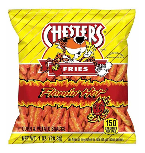 Cheetos Chesters Fries Flamin Hot Americanos(1oz,50 Pzas)
