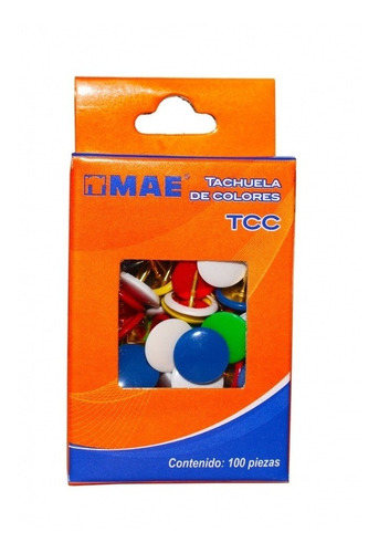 Tachuela Mae Tcc Paquete Con 100 Piezas Varios Colores /vc