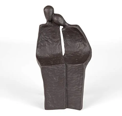 Danya B. Contemplative Lovers Escultura De Hierro Fundido -