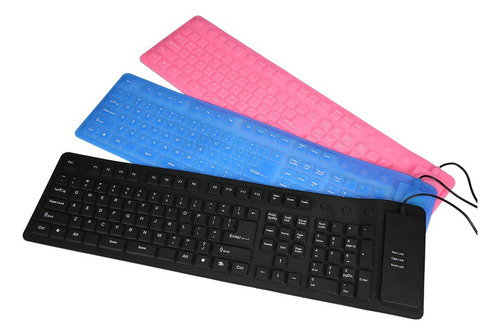 Teclado Teclado Flexible Silicona 108 Teclado Usb Plegable