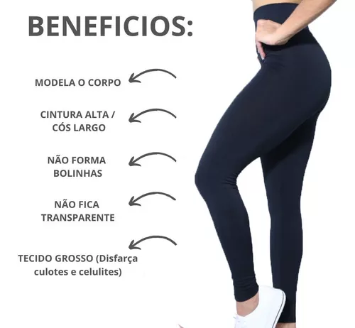 Calça Legging 3d Tecido Grosso Não Fica Transparente