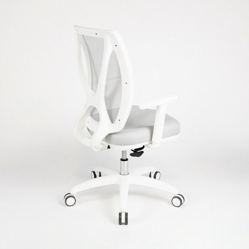 Imagen 6 de 9 de Silla De Oficina Alma White Brazos Regulables | Contado