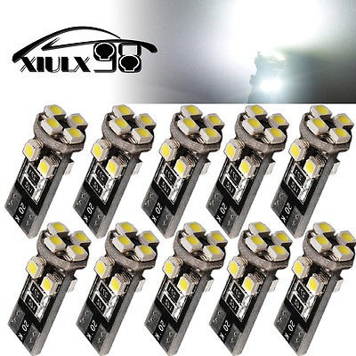 10 X Xenon Blanco T10 8 Smd Led Luces De Estacionamiento Par