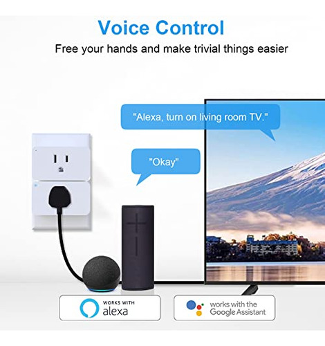 Paquete De 4 Enchufes Inteligentes Wifi, Enchufes Inteligent