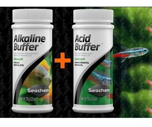 Kit Seachem Acid Buffer 70g + Alkaline Buffer 70g 