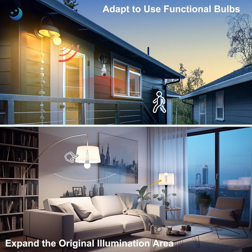 Lámpara De Luz Led E27 A E27 Con Base De Extensión Extendida