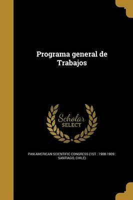 Libro Programa General De Trabajos - Pan-american Scienti...
