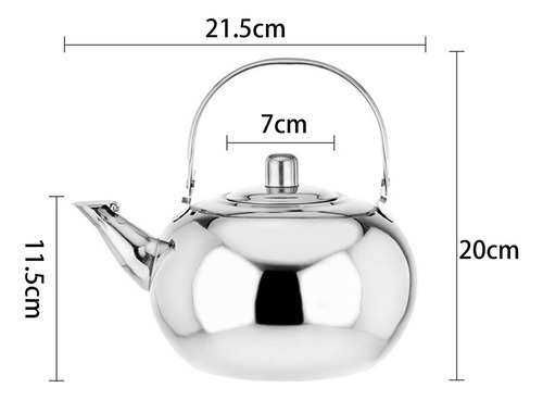 Tetera Con Tapa, Hervidor De Agua De Acero Inoxidable 1.5l