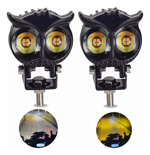 Faros Luces Led Auxiliares Para Motos Auto Doble Color Par