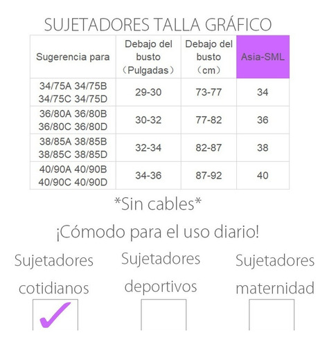 Deportivo Alto Brasier Push Up Sin Varilla Brasier